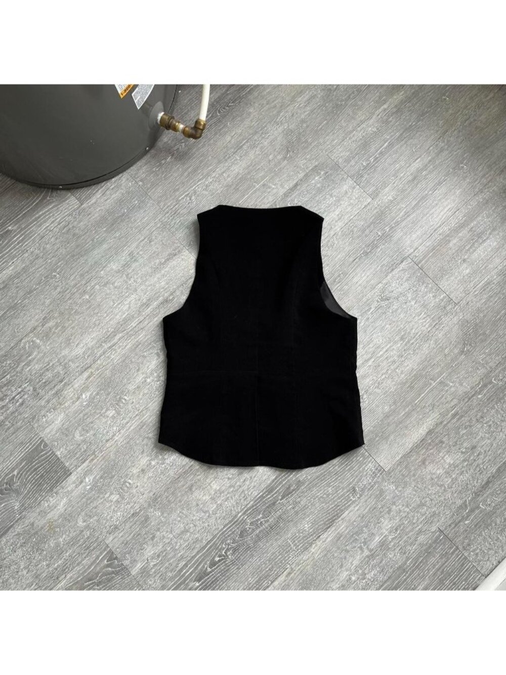 Black / Silver Toned Vintage “Bizz Girl” Preppy Vest - Picture 2 of 3